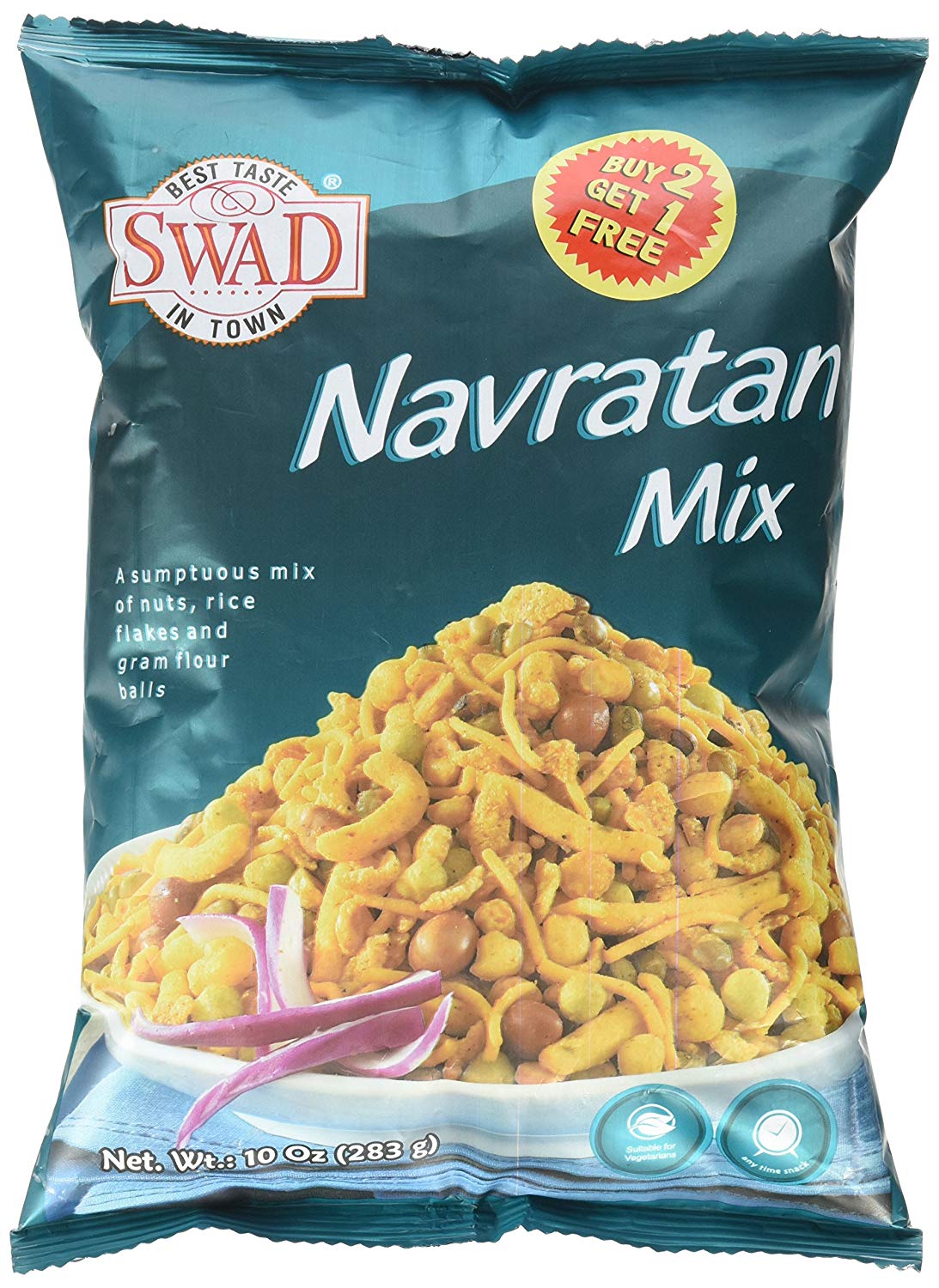 Swad Navratan Snacks Mix, 10 Ounce 39319 Buy Indian Snack Online